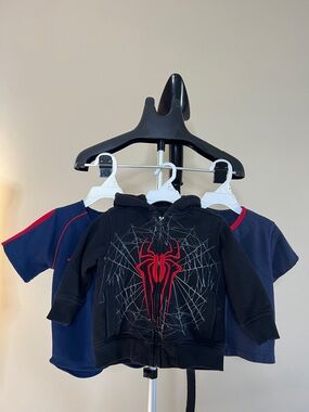🕷️🕸️🛸👽3 Kids Boy Toddler Bundle Tops